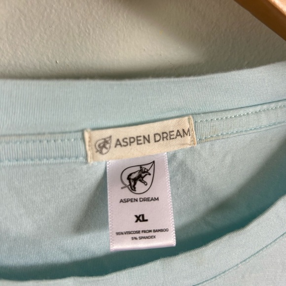 Aspen Dream Womens Pajamas Short Shirt Set Size XL Blue - Picture 5 of 7